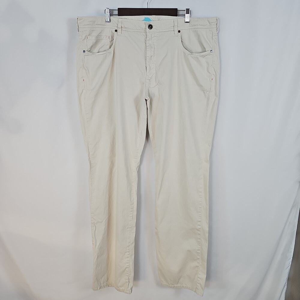 Tommy Bahama Boracay 5 Pocket Pants Men 42/34 Khaki Beige Chino Stretch Jeans